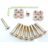 Skateboard Hardware 19 piece Set 25mm 1" Allen Head Pink 