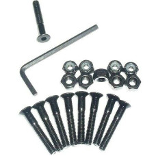 Skateboard Hardware 19 piece Set 32mm 1 1/4" Allen Head Black 