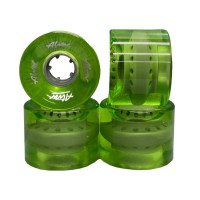 60mm Alva Skateboard Wheels Clear Green Cruiser 83A