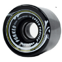 60mm Longboard Skateboard x 4 Cruiser Wheels 78A Black