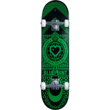 Skateboard 8 Blueprint Home Heart Black Green CLICK AND COLLECT