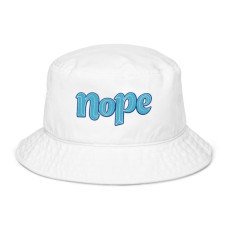 Skatenotbored Nope Bucket Hat White Skatenotbored Nope Bucket Hat White