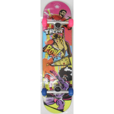 Skateboard 8 Comic Custom Pink Blue Complete Discounted