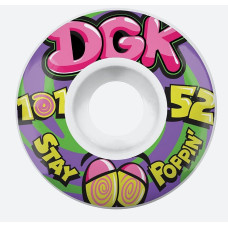 52mm DGK Stay Poppin 101A Skateboard Wheels 