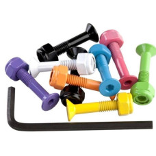 Enuff Skateboard Bolts Coloured 1 inch set CLICK AND COLLECT