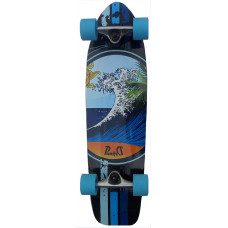 Mini Cruiser Custom Skateboard Blue Surf