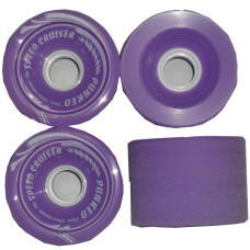 70mm Skateboard x4 Wheels 78A Purple CLICK AND COLLECT