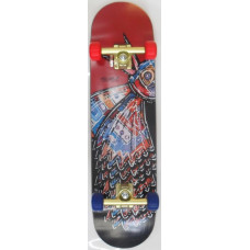 Skateboard 8 Red Bird Punked Custom