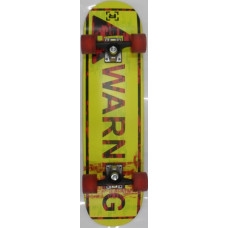 Skateboard 8 Warning Red Yellow Custom Cruiser CLICK AND COLLECT