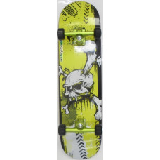 Skateboard 8 Yellow Skull Custom